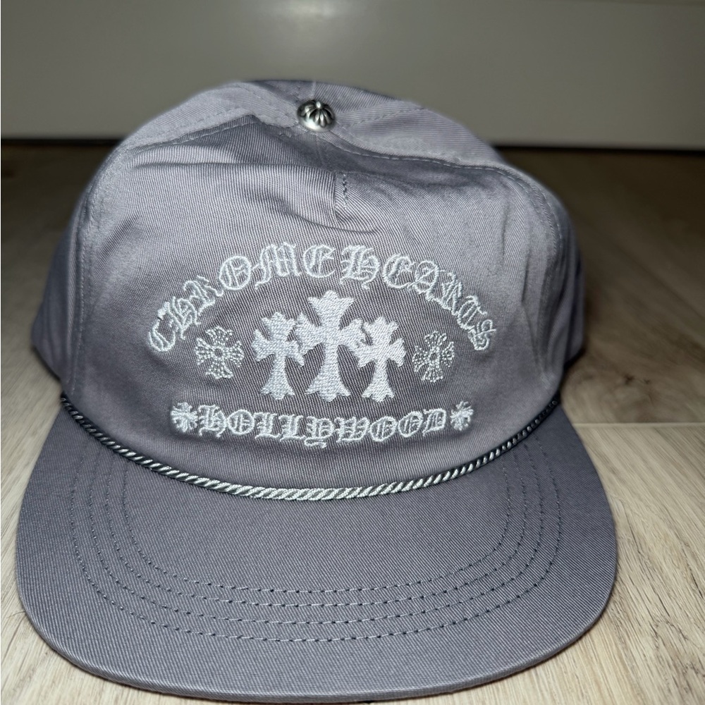 Chrome Hearts Hollywood Gray Red Trucker Hat Snapback Used Excellent